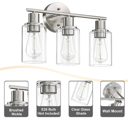 17 in. 3-Light Bathroom Light Fixtures Oil Rubbed Bronze Vanity Light