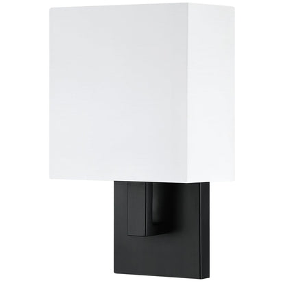 Wall Sconce Light With White Fabric Shade