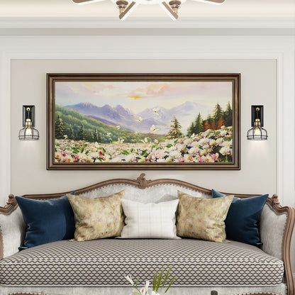 Black and Antique Gold 1-Light Indoor Wall Sconce with Clear Glass