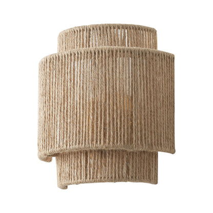 Bohemian Hand-Woven Hemp Rope 1-Light Dimmable Wall Sconce Fixture