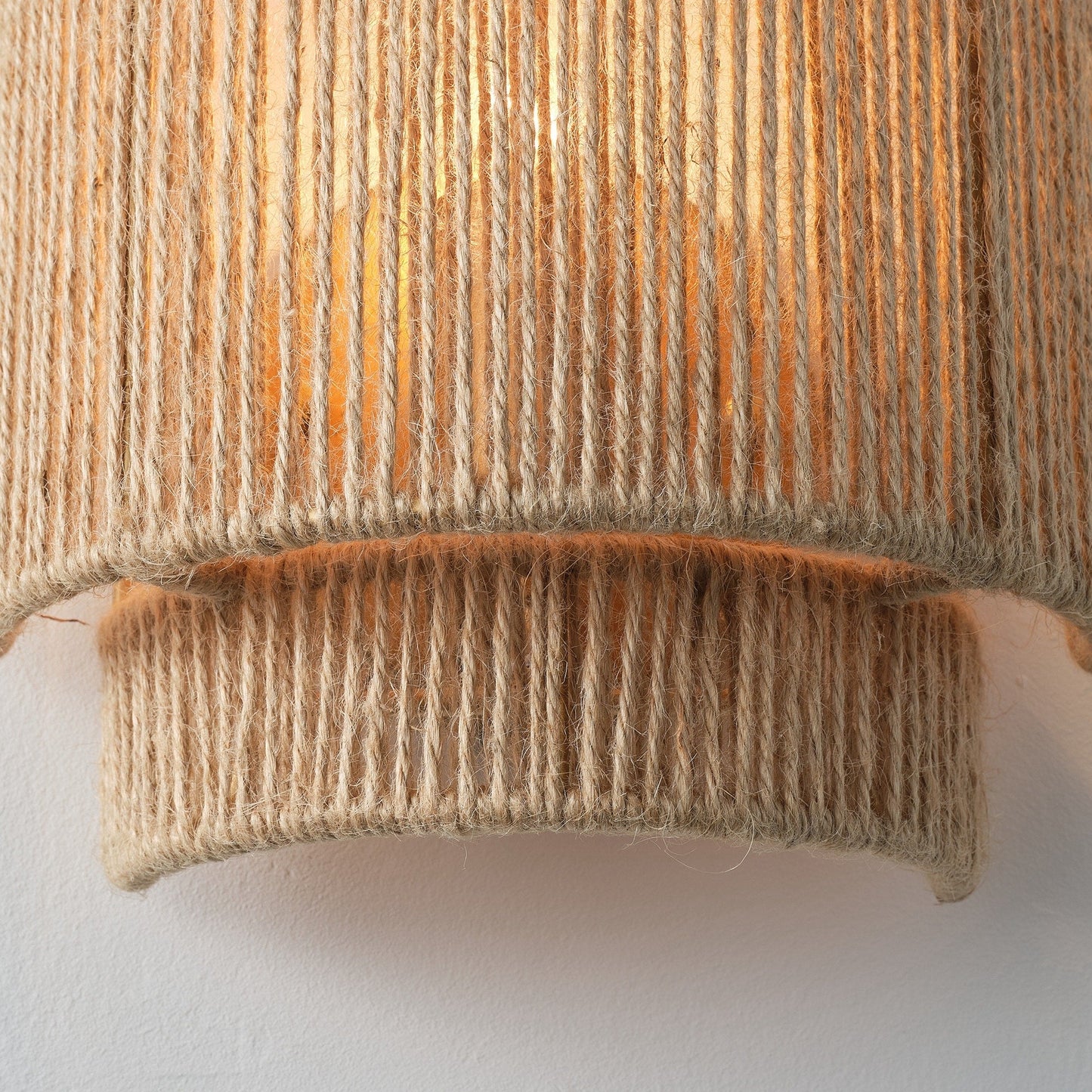 Bohemian Hand-Woven Hemp Rope 1-Light Dimmable Wall Sconce Fixture