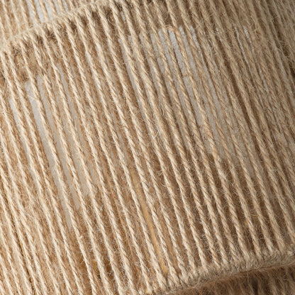 Bohemian Hand-Woven Hemp Rope 1-Light Dimmable Wall Sconce Fixture