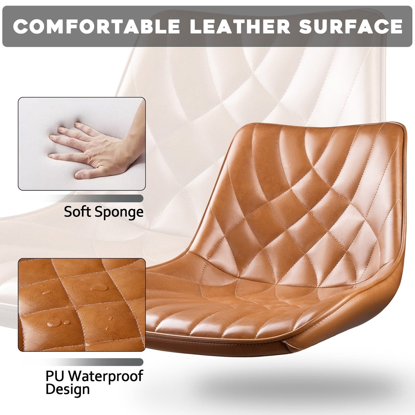 Bossin Adjustable Swivel Bar Stools with Backs – Counter Height