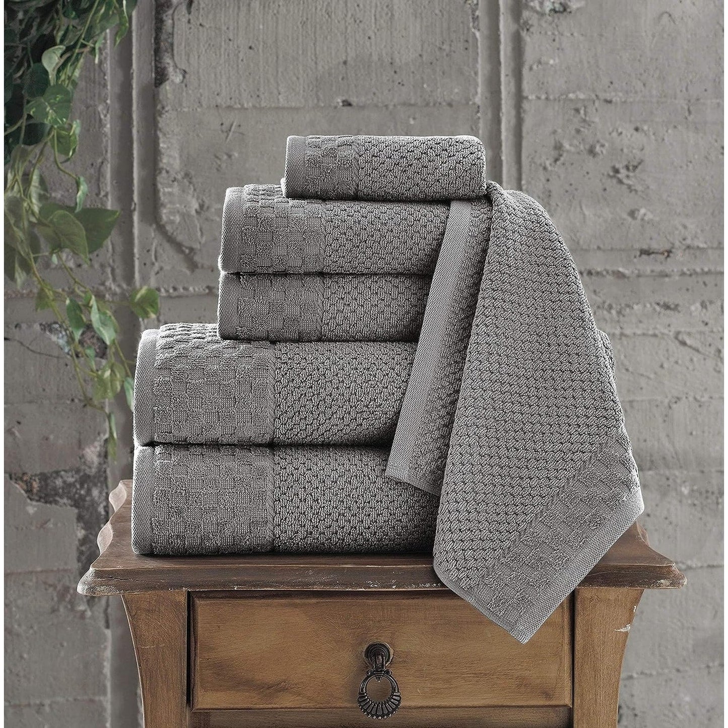 Boston Towel Collection Turkish Cotton Luxury and Soft 2 Large Bath Towels, 2 Washcloths and 2 Hand Towels (Set of 6)