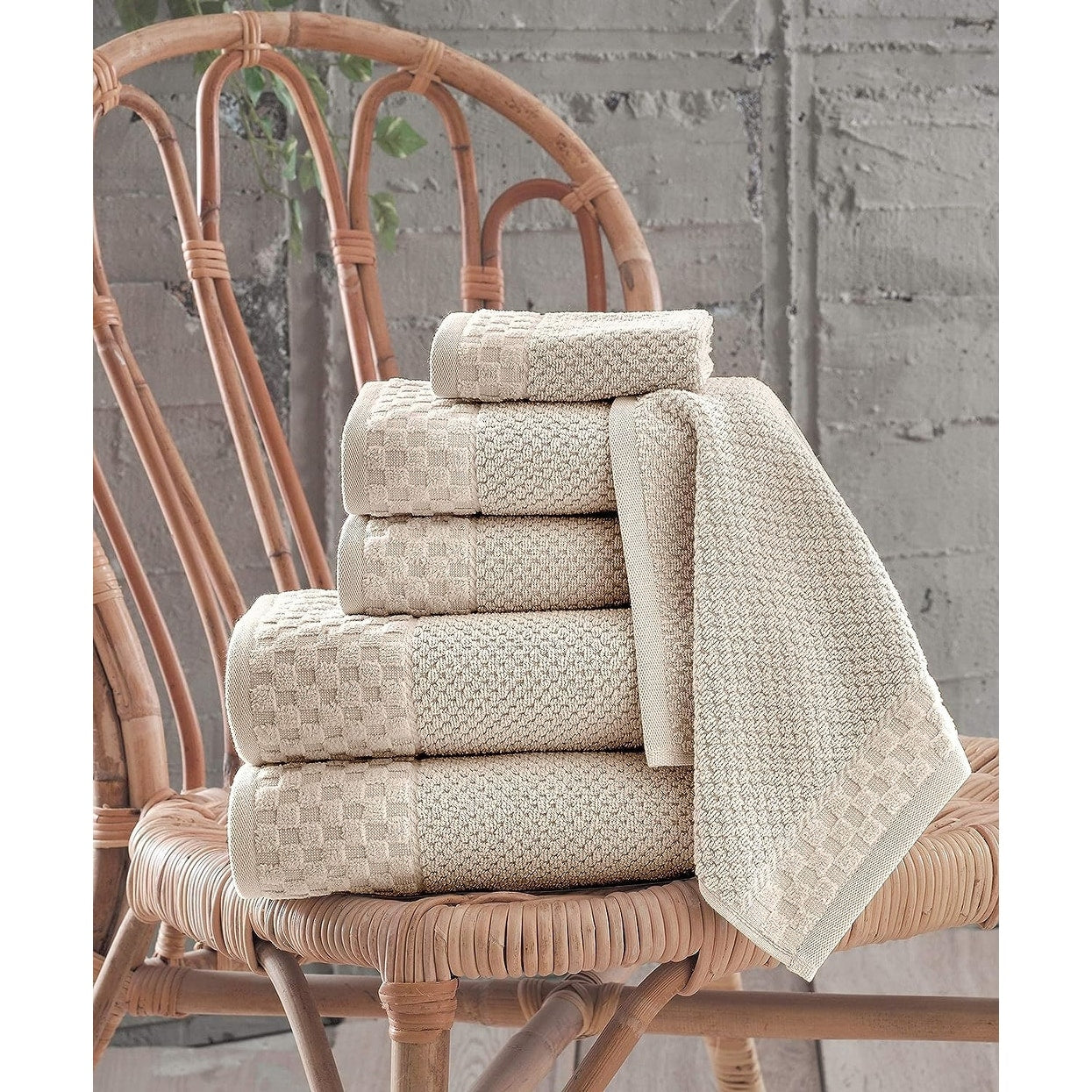 Boston Towel Collection Turkish Cotton Luxury and Soft 2 Large Bath Towels, 2 Washcloths and 2 Hand Towels (Set of 6)