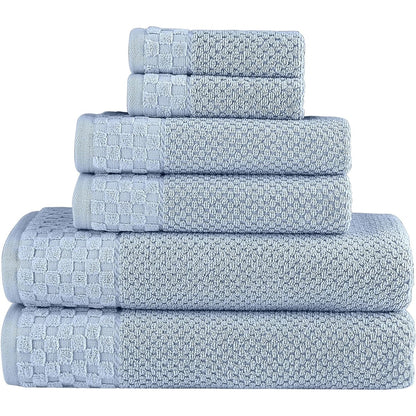 Boston Towel Collection Turkish Cotton Luxury and Soft 2 Large Bath Towels, 2 Washcloths and 2 Hand Towels (Set of 6)