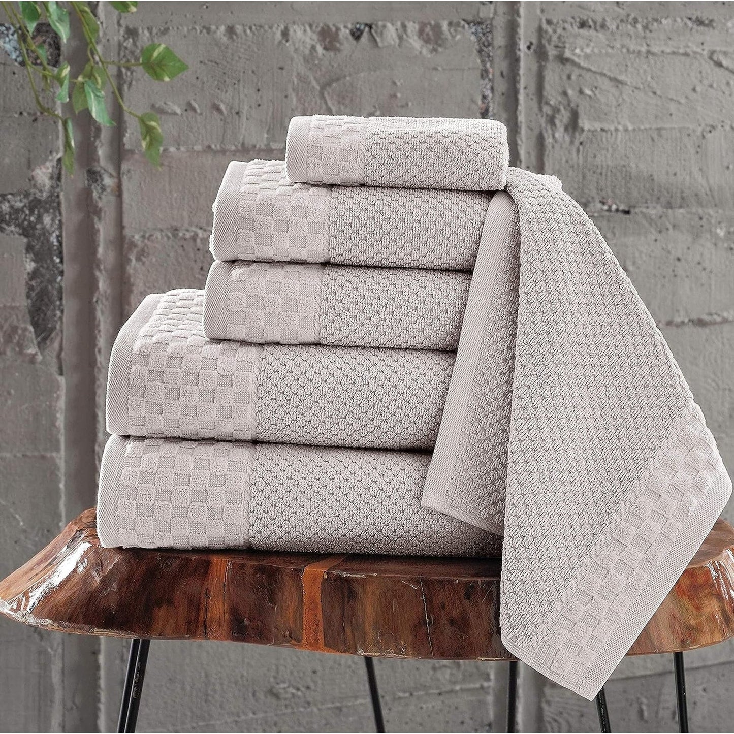 Boston Towel Collection Turkish Cotton Luxury and Soft 2 Large Bath Towels, 2 Washcloths and 2 Hand Towels (Set of 6)