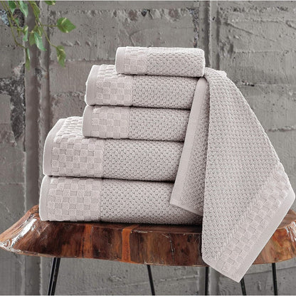 Boston Towel Collection Turkish Cotton Luxury and Soft 2 Large Bath Towels, 2 Washcloths and 2 Hand Towels (Set of 6)