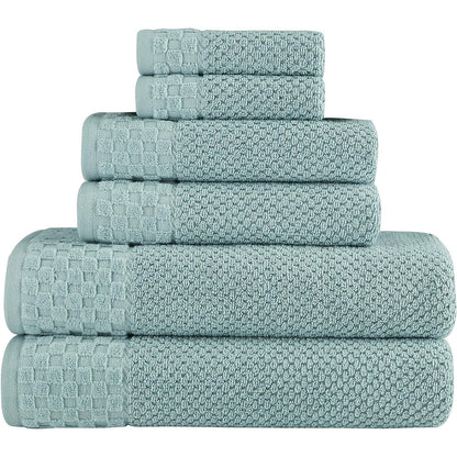 Boston Towel Collection Turkish Cotton Luxury and Soft 2 Large Bath Towels, 2 Washcloths and 2 Hand Towels (Set of 6)