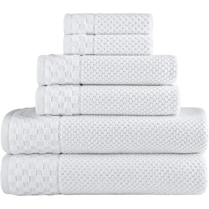Boston Towel Collection Turkish Cotton Luxury and Soft 2 Large Bath Towels, 2 Washcloths and 2 Hand Towels (Set of 6)