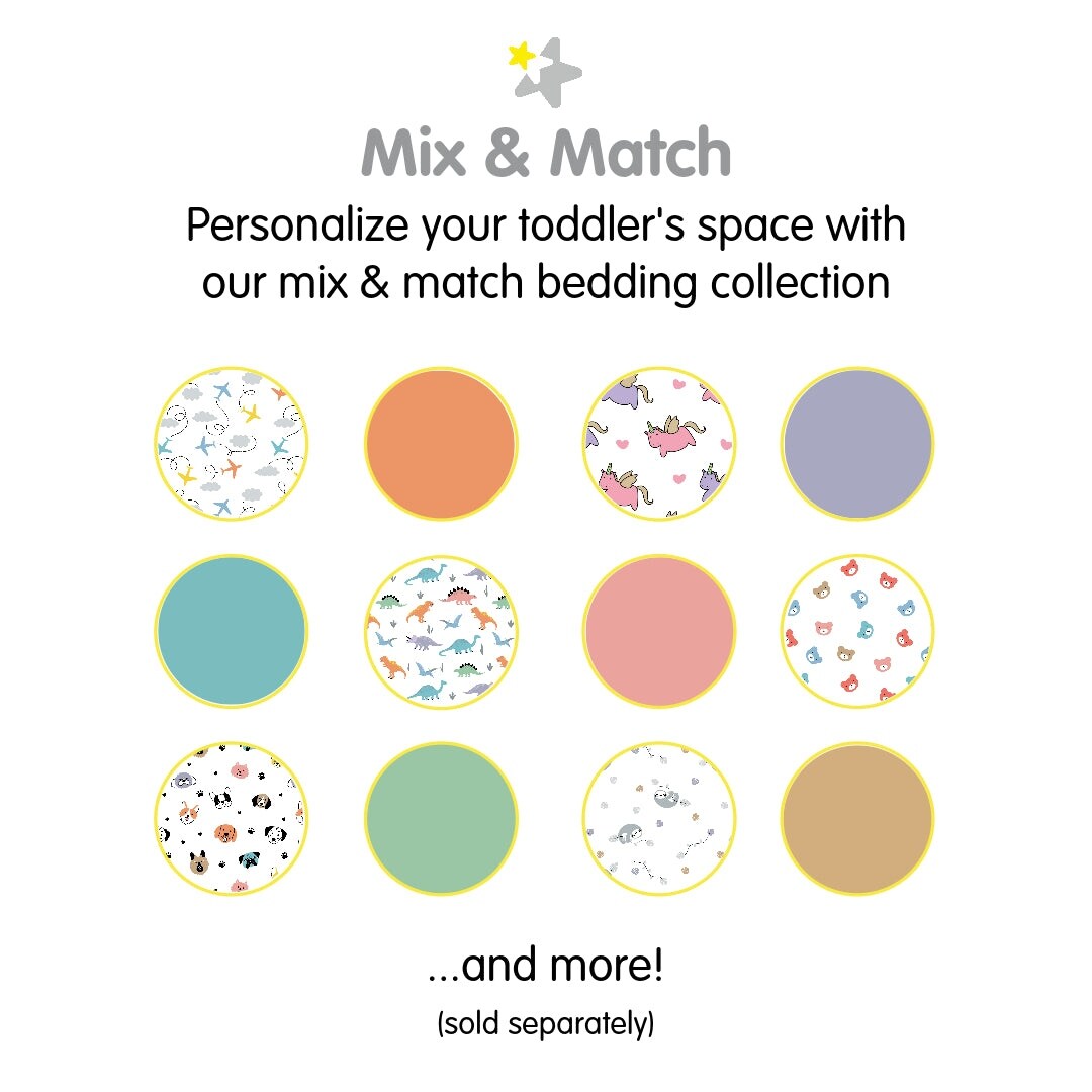 BreathableBaby Cotton Percale Pillowcase, For 13 x 18/33 x 46 cm Toddler Pillow, Solids (2-Pack)