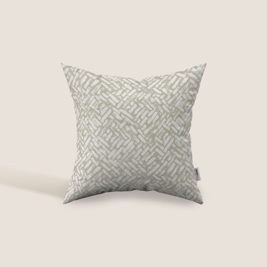 Brick cuscino geometrico disponibile in diversi colori realizzato in tessuto Idrorepellente beige 