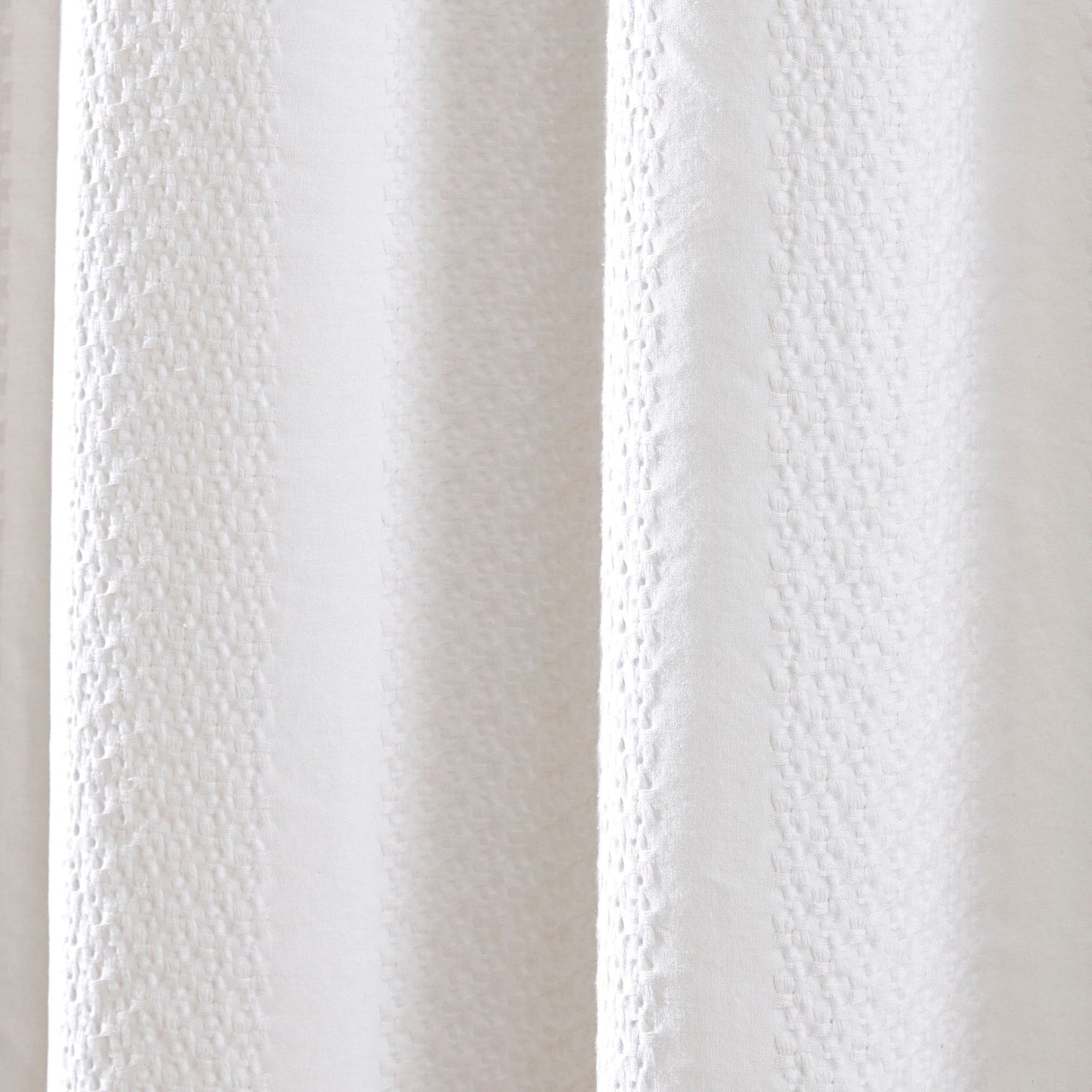 Brielle Home Billie Garment Washed Jacquard Stripe Shower Curtain