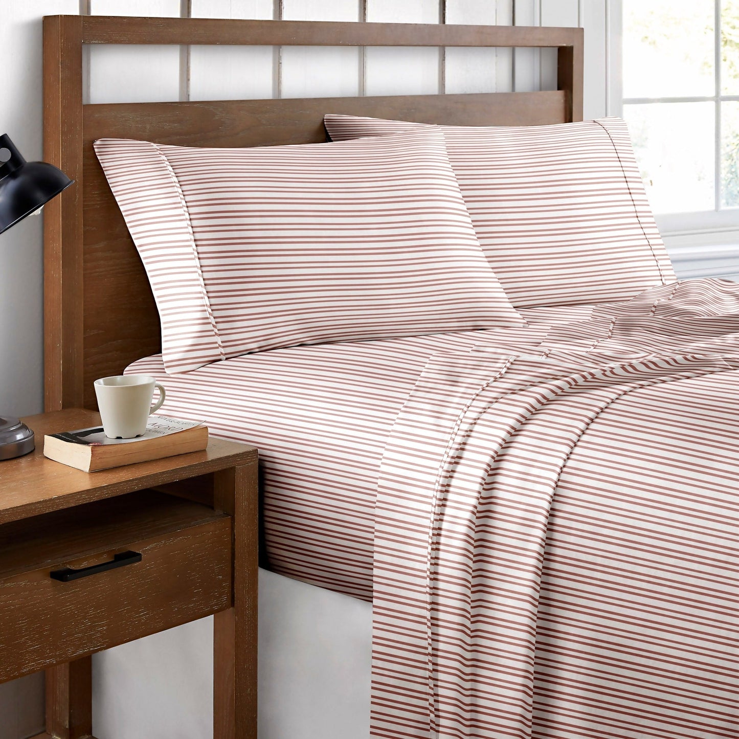 Brielle Home Cotton Percale Printed Bedsheet Set