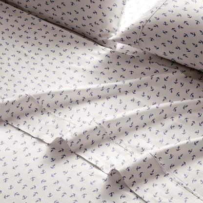 Brielle Home Cotton Percale Printed Bedsheet Set