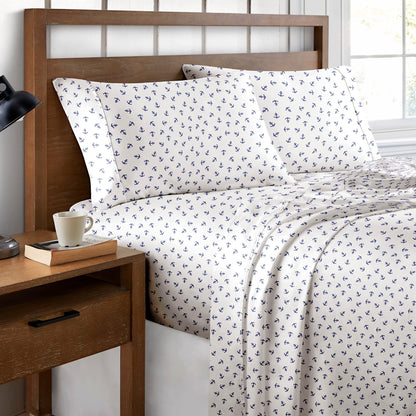 Brielle Home Cotton Percale Printed Bedsheet Set