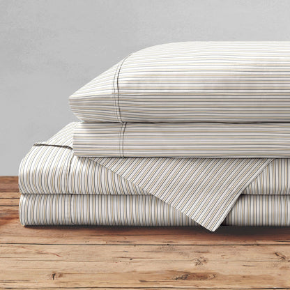 Brielle Home Cotton Percale Printed Bedsheet Set