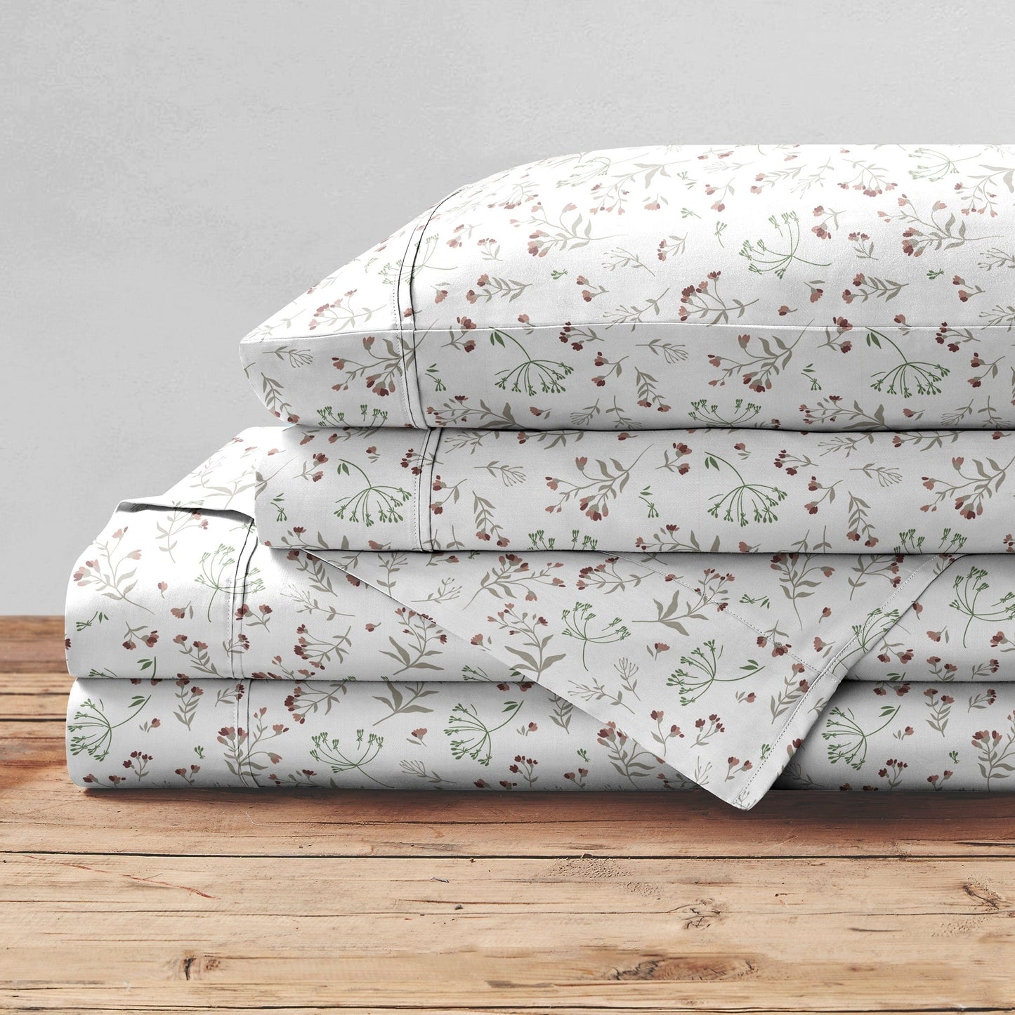 Brielle Home Cotton Percale Printed Bedsheet Set