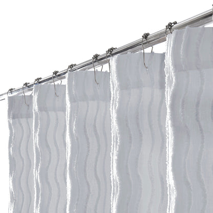 Brielle Home Mabel Textured Solid Shower Curtain