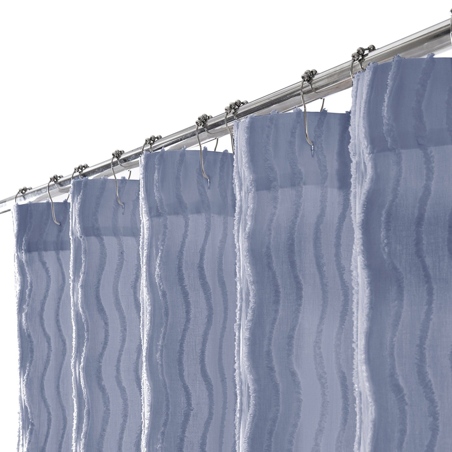 Brielle Home Mabel Textured Solid Shower Curtain