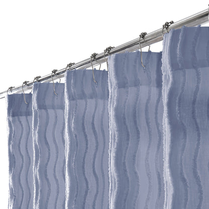 Brielle Home Mabel Textured Solid Shower Curtain