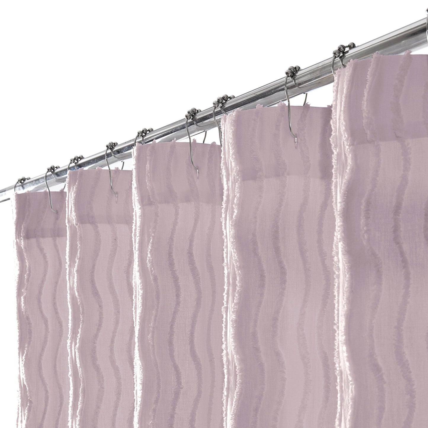 Brielle Home Mabel Textured Solid Shower Curtain