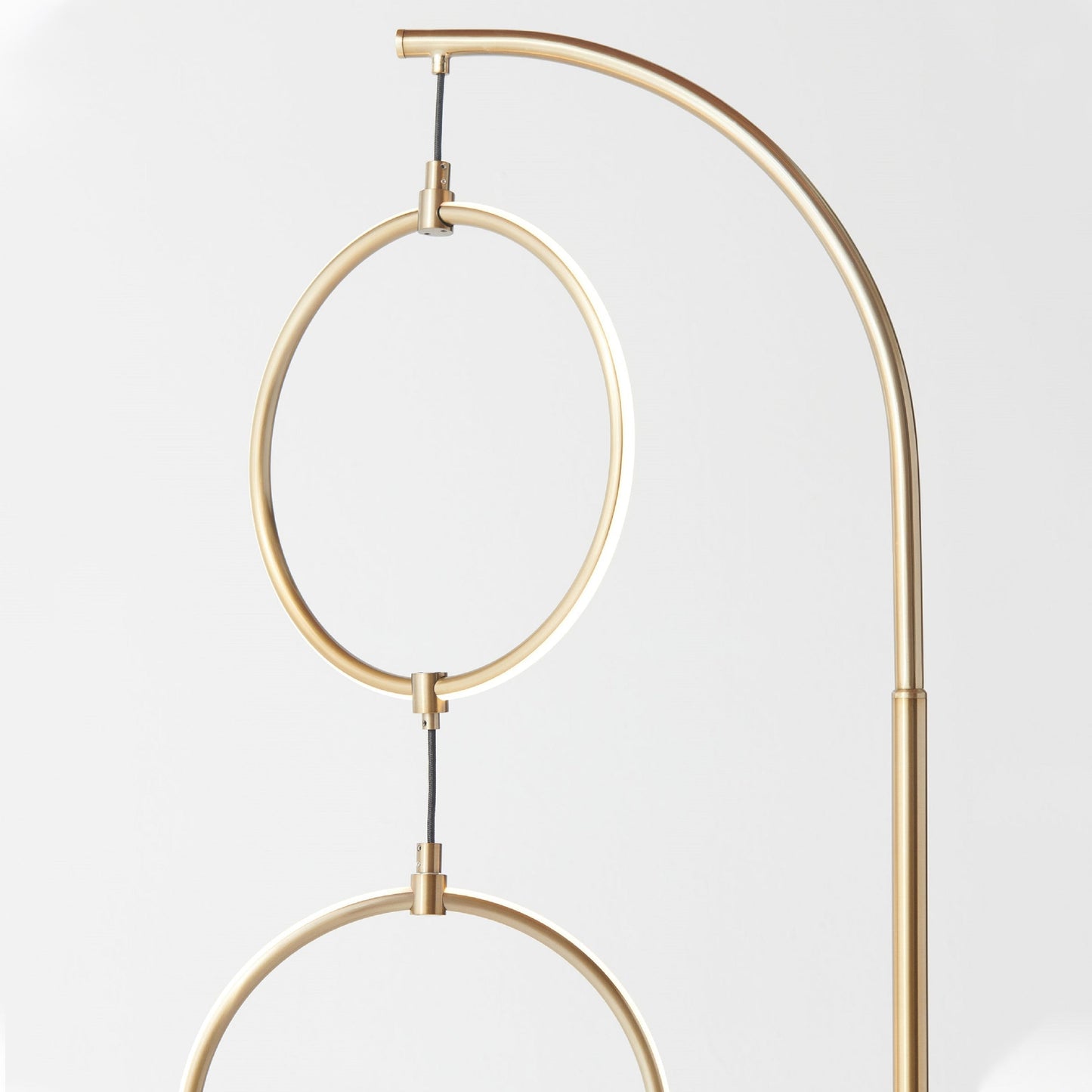 Brightech Nova 74 in. Industrial 3 Ring Light LED Super Bright Floor Lamp with 3-Way Dimmer