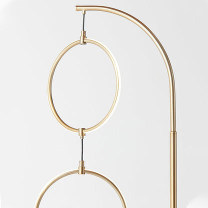 Brightech Nova 74 in. Industrial 3 Ring Light LED Super Bright Floor Lamp with 3-Way Dimmer