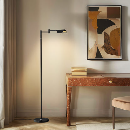 Brightech Leaf 53 in. Industrial 3-Way Dimming LED Floor Lamp with Brass Metal Empire Shade