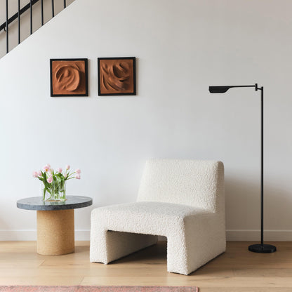 Brightech Leaf 53 in. Industrial 3-Way Dimming LED Floor Lamp with Brass Metal Empire Shade