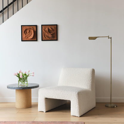 Brightech Leaf 53 in. Industrial 3-Way Dimming LED Floor Lamp with Brass Metal Empire Shade