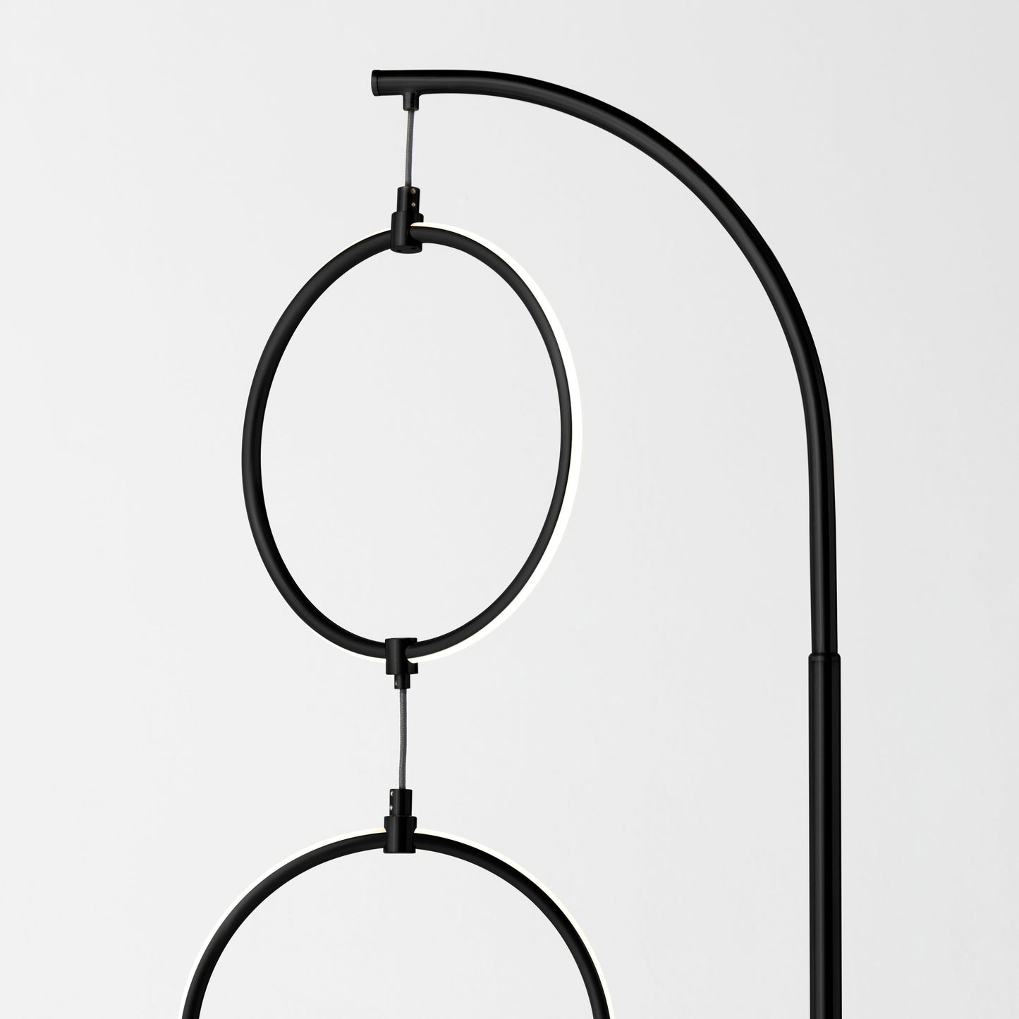 Brightech Nova 74 in. Industrial 3 Ring Light LED Super Bright Floor Lamp with 3-Way Dimmer