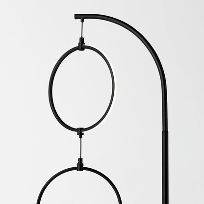 Brightech Nova 74 in. Industrial 3 Ring Light LED Super Bright Floor Lamp with 3-Way Dimmer