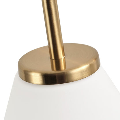 Brushed Brass 3-Light Bathroom Vanity Light Fixture with Milk White Glass Shade