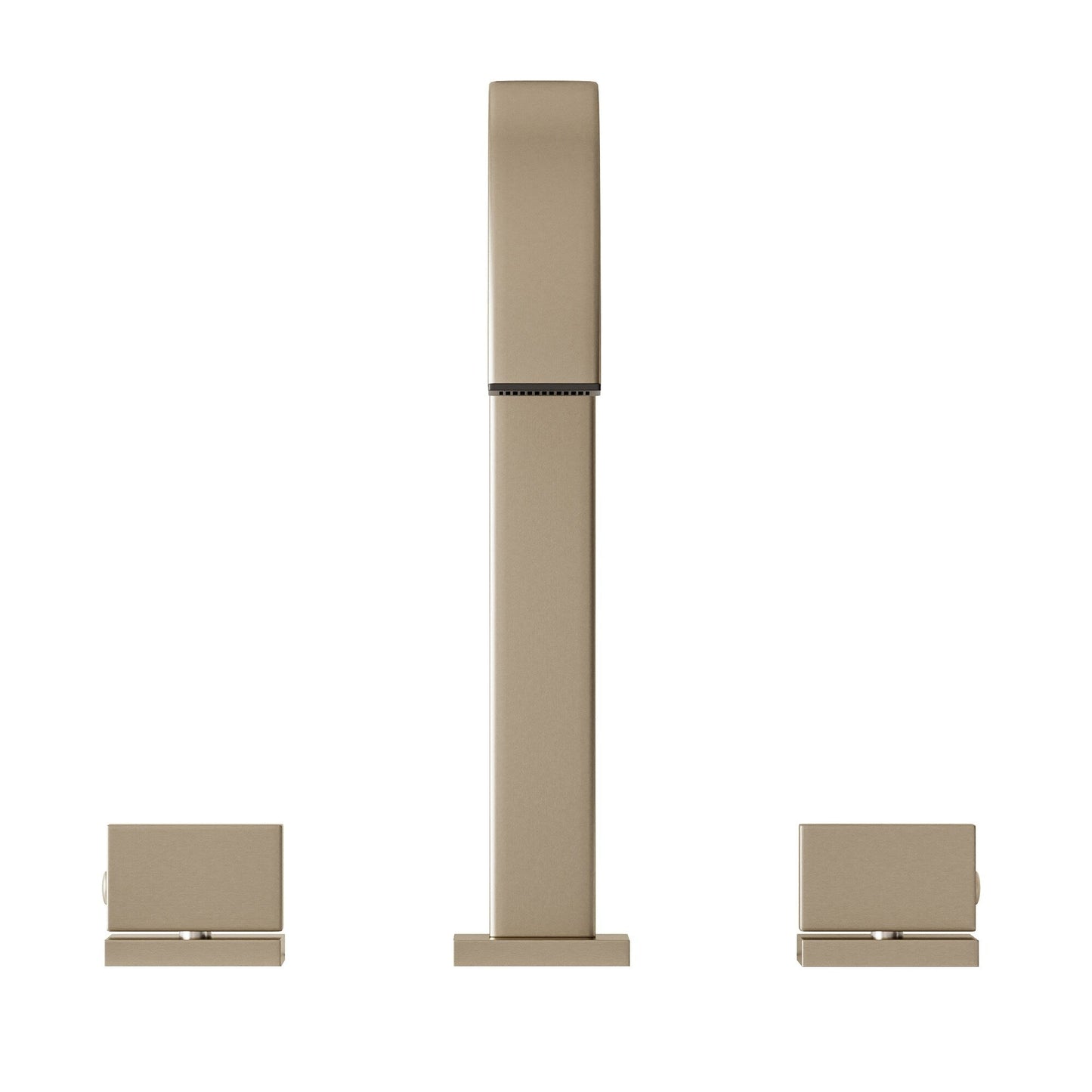 Brushed Gold 3-Hole Double Handle Bathroom Sink Faucet