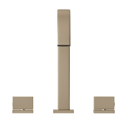 Brushed Gold 3-Hole Double Handle Bathroom Sink Faucet