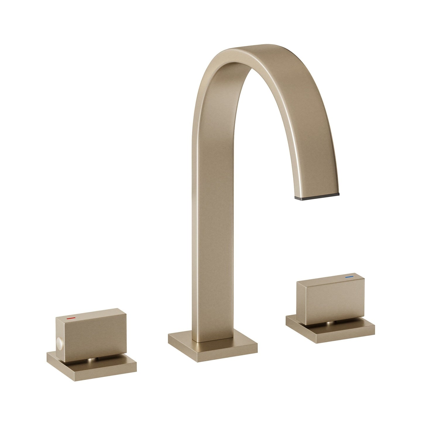 Brushed Gold 3-Hole Double Handle Bathroom Sink Faucet