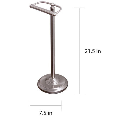 Kingston Brass Brushed Nickel Standing Pedestal Toilet Paper Holder