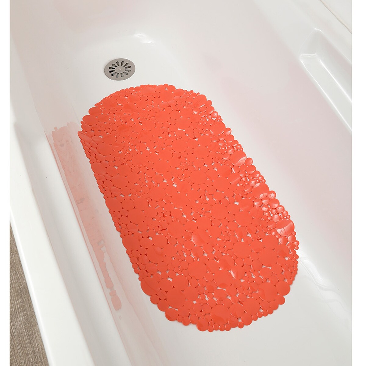 Bubbles Non-Slip Oval Bathtub Mat 28 L x 15 W