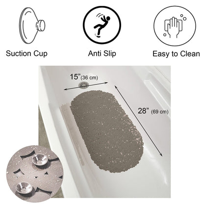 Bubbles Non-Slip Oval Bathtub Mat 28 L x 15 W