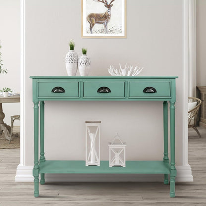 Burlington Wood 3-drawer Console Hallway Table