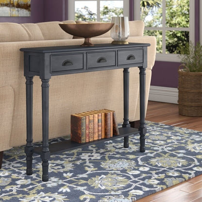 Burlington Wood 3-drawer Console Hallway Table