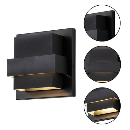 C Cattleya 1-Light Matte Black Aluminum Integrated LED Wall Light - Matte Black