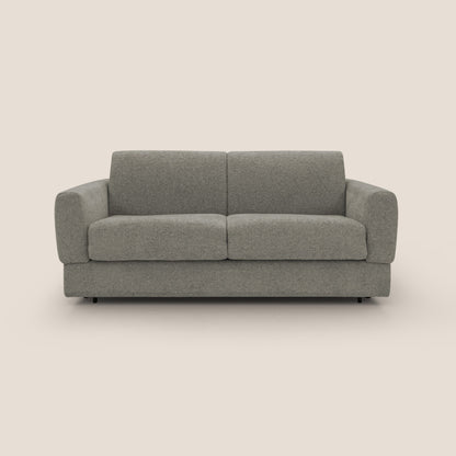 Happy Divano letto matrimoniale con materasso h18 cm in tessuto impermeabile T10 talpa 