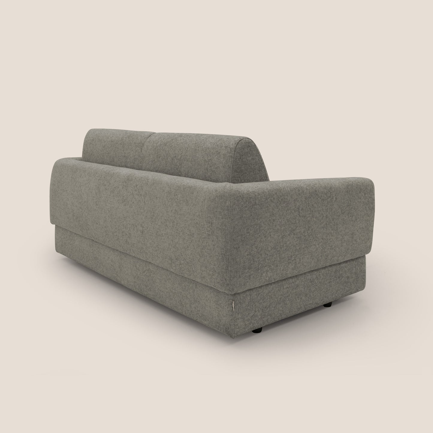 Happy Divano letto matrimoniale con materasso h18 cm in tessuto impermeabile T10 talpa 