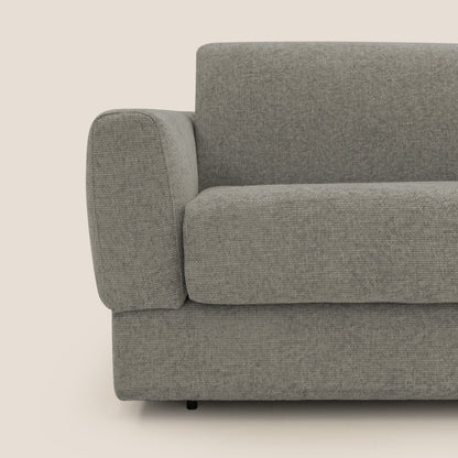 Happy Divano letto matrimoniale con materasso h18 cm in tessuto impermeabile T10 talpa 