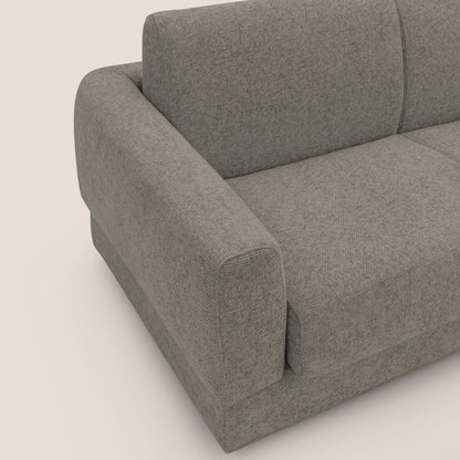 Happy Divano letto matrimoniale con materasso h18 cm in tessuto impermeabile T10 talpa 