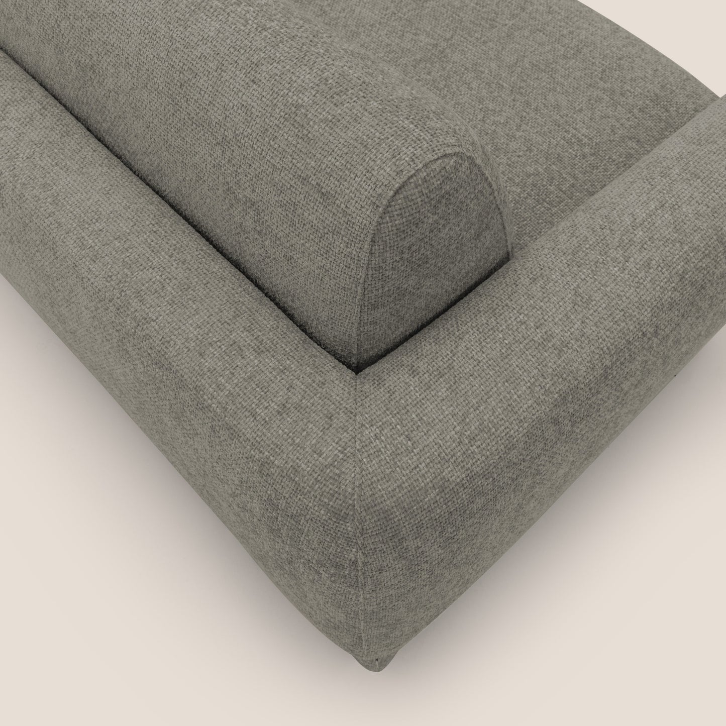 Happy Divano letto matrimoniale con materasso h18 cm in tessuto impermeabile T10 talpa 