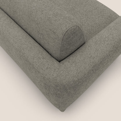 Happy Divano letto matrimoniale con materasso h18 cm in tessuto impermeabile T10 talpa 