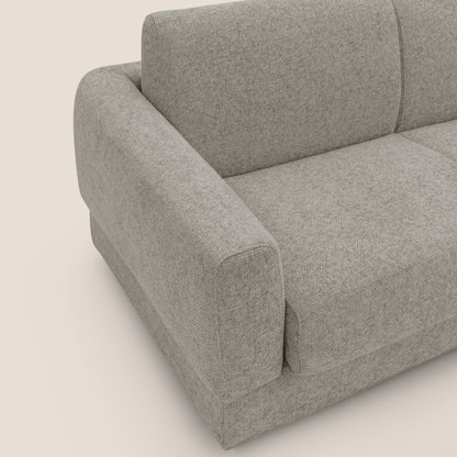 Happy Divano letto matrimoniale con materasso h18 cm in tessuto impermeabile T10 tortora 